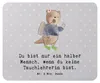 Mr. & Mrs. Panda Mousepad Tauchlehrerin Herz - Grau Pastell Produktbild-Vorschau 1