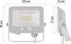 LED reflektor GLARO 10W, weiß, IP65, 1000 lm, neutralweiß Produktbild-Vorschau