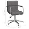 vidaXL Chaise de bureau Pivotante Tissu gris foncé Voir les images du produit 8