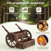 COSTWAY Drevený vozík na kvety, stojan na kvety s 2 Náhľad obrázku produktu 5