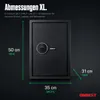 ONBEST Möbeltresor mit Fingerabdruck | XL  | 4mm Stahltür | Produktbild-Vorschau 11