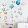 Wandsticker Hasen Wandtattoo Kinderzimmer Kaninchen Sterne Produktbild-Vorschau 1