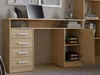 BIURKO ADA DĄB ARTISAN 125 Cm 4 Szuflady Szafka Półki Do Podgląd zdjęcia produktu 3