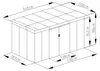 Domek ogrodowy G21 GRAH 700 - 340 x 206 cm, antracyt Podgląd zdjęcia produktu 5
