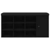 vidaXL Ławka pod buty czarna 102x32x50 cm Materiał Podgląd zdjęcia produktu 5
