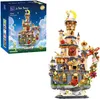 A product image showing a building block model of a castle and its packaging. Produktbild-Vorschau