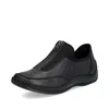 Rieker Damen Echtleder Slipper schwarz, Damen:39 EU Produktbild-Vorschau 2