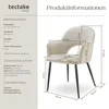 tectake® Sachel křeslo v sametovém vzhledu, čalouněné 57 x Náhled obrázku produktu 7