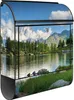 banjado Design Briefkasten Stahl schwarz mit Zeitungsfach Produktbild-Vorschau 8