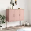 vidaXL Highboard Rosa 100,5x39x107 cm Stahl Produktbild-Vorschau 3