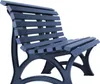 Gartenbank HELGOLAND 3-Sitzer Länge 1500 mm, blau Produktbild-Vorschau 3