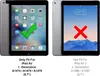 Comparison of two iPads, one with a checkmark indicating compatibility and the other with an 'X' indicating incompatibility. Produktbild-Vorschau