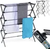 Étendoir vertical extensible en métal réglable, noir Voir les images du produit 20