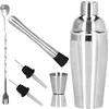 SPRINGOS Cocktail Shaker Set Edelstahl 6-teiliger Set Produktbild-Vorschau 4