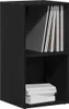 vidaXL Contenitore LP nero effetto rovere 71x34x36cm Anteprima dell’immagine prodotto 4