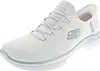 A white Skechers women's sneaker is shown from a side angle against a white background. Náhled obrázku produktu