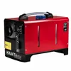 A red and black portable heater with a digital display and a handle. Produktbild-Vorschau