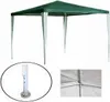 A green gazebo with white legs and a white connector piece shown in a close-up. Náhled obrázku produktu