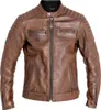 John Doe Dexter Motorrad Lederjacke, braun, L Produktbild-Vorschau 1