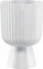 A white planter pot on a stand. Podgląd zdjęcia produktu
