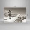 Bilder auf glas - Einteilig - Skifahrer Bayern Sepia - Produktbild-Vorschau 3