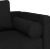 vidaXL Chaise longue avec coussins Tissu noir Voir les images du produit 6