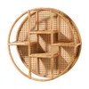 Kobolo Wandregal rund 60cm aus Rattan, Wiener Geflecht & Produktbild-Vorschau 1