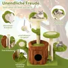 COSTWAY Arbre à chat, arbre à chat avec niche pour chats, Voir les images du produit 4