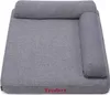 A gray dog bed with bolster sides, shown from a diagonal angle on a white background. Náhled obrázku produktu