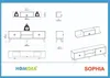 HOMIDEA Sophia TV-Lowboard TV-Schrank Wohnwand mit 2 Türen Produktbild-Vorschau 6