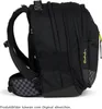 A side view of a black satch backpack. Podgląd zdjęcia produktu