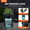 A hydroponic system with a plant growing in a bucket, with accompanying diagrams and text. Podgląd zdjęcia produktu