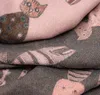 BRUBAKER Cashmirillo Damen Schal mit Katzen Muster - 70 x Produktbild-Vorschau 7
