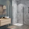 70X70X195cm Duschkabine Dusche Falttür Scharniertür Produktbild-Vorschau 3