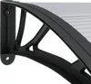 vidaXL Dveřní stříška černá a průhledná 300x75 cm Náhled obrázku produktu 6