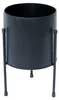 DanDiBo Sgabello per fiori con vaso in metallo nero 32 cm Anteprima dell’immagine prodotto 7