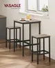 VASAGLE Bartisch-Set mit 2 Barhockern, 60 x 60 x 90 cm, Produktbild-Vorschau 2