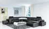 Leder Eckcouch Sofa Polster Eckgarnitur U Form Weisse Sofas Produktbild-Vorschau 6