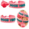 LS-LebenStil Canvas Statement Armband Small Good Vibes Pink Produktbild-Vorschau 1