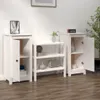 vidaXL Sideboards 2 Stk. Weiß 39x35x80 cm Massivholz Kiefer Produktbild-Vorschau 3