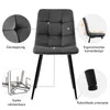 ProximaX Esszimmerstühle mit Samt-Bezug 4er Set, Grau - Produktbild-Vorschau 6