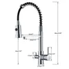 Küchenarmatur 3 Wege Wasserhahn Küche Wasserfilter Produktbild-Vorschau 2