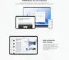 Multiple HONOR devices (laptop, tablet, phone) are shown displaying the HONOR Notes app, followed by a close-up of a tablet showing the multi-window feature. Produktbild-Vorschau