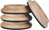 Klavieruntersetzer 4er Set, massives Hartholz, Eiche natur, Produktbild-Vorschau 1
