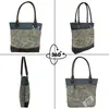 Sunsa Vintage Shopper. Płócienna torba na ramię ze skórą. Podgląd zdjęcia produktu 5