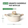 Kochtopf 24 cm mit Glasdeckel, 4,1 L, Granitbeschichtung, Produktbild-Vorschau 3