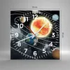 Wanduhr - Quadrat - Glasuhr - Kosmos Planet - 30x30cm - Produktbild-Vorschau 3