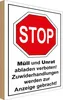 vianmo Holzschild 30x20 cm Stop Müll und Unrat verboten Produktbild-Vorschau 1