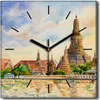Coloray Uhr auf Leinwand 30x30 cm Wand Uhr Dekoration Produktbild-Vorschau 1