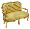 Casa Padrino Barock Kinder Sitzbank Gold Muster / Gold Produktbild-Vorschau 2